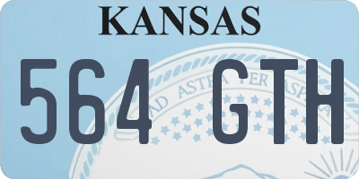 KS license plate 564GTH