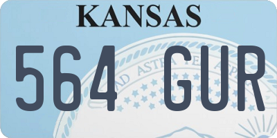 KS license plate 564GUR