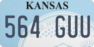 KS license plate 564GUU