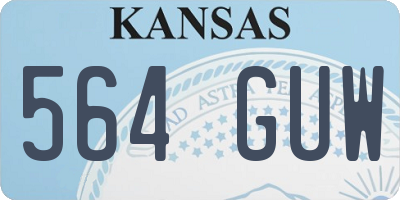 KS license plate 564GUW