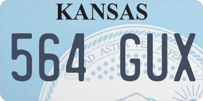 KS license plate 564GUX