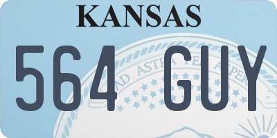 KS license plate 564GUY