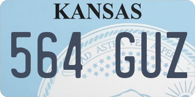 KS license plate 564GUZ