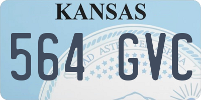 KS license plate 564GVC