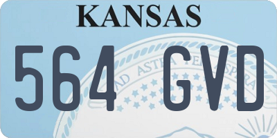 KS license plate 564GVD