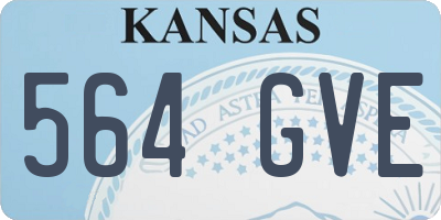 KS license plate 564GVE