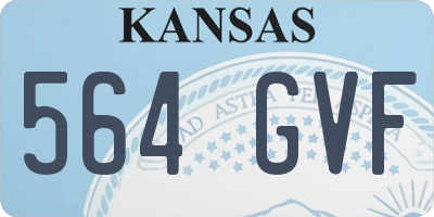 KS license plate 564GVF