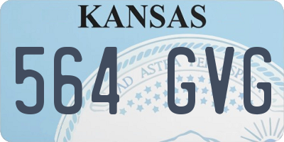 KS license plate 564GVG
