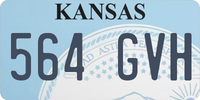 KS license plate 564GVH