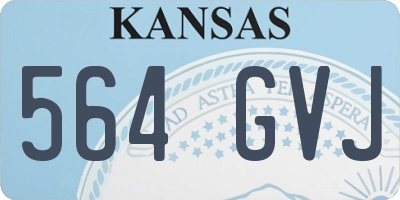 KS license plate 564GVJ