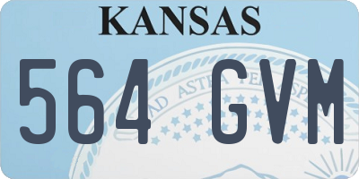 KS license plate 564GVM