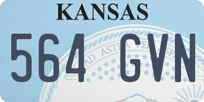 KS license plate 564GVN
