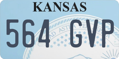 KS license plate 564GVP