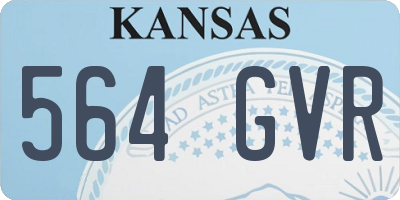 KS license plate 564GVR