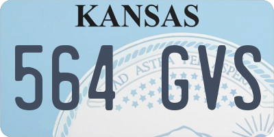 KS license plate 564GVS