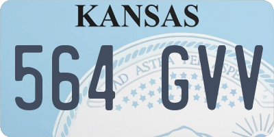 KS license plate 564GVV