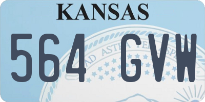 KS license plate 564GVW