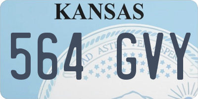KS license plate 564GVY