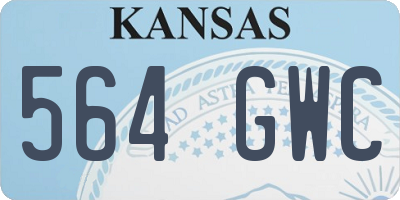 KS license plate 564GWC