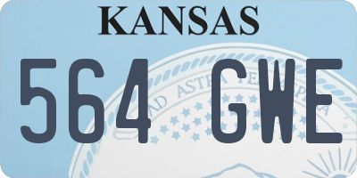 KS license plate 564GWE
