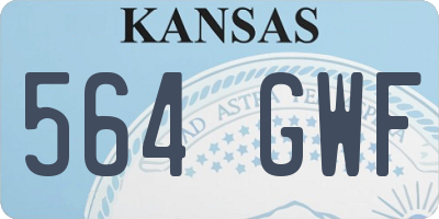 KS license plate 564GWF