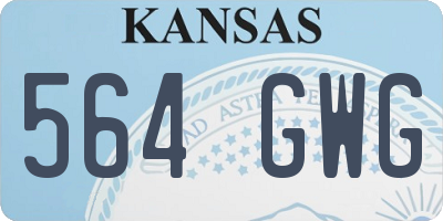 KS license plate 564GWG