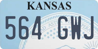 KS license plate 564GWJ