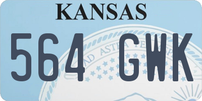 KS license plate 564GWK