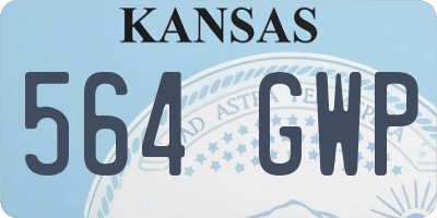 KS license plate 564GWP