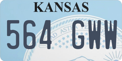 KS license plate 564GWW