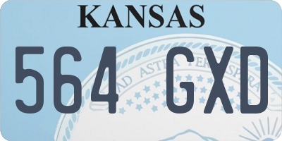 KS license plate 564GXD