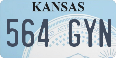 KS license plate 564GYN