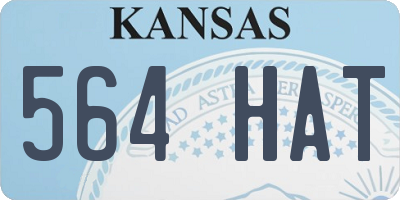 KS license plate 564HAT