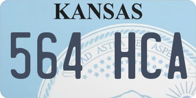 KS license plate 564HCA
