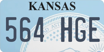 KS license plate 564HGE