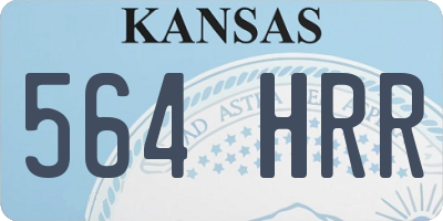 KS license plate 564HRR