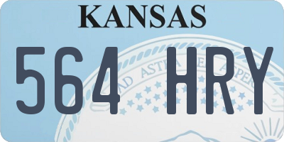 KS license plate 564HRY