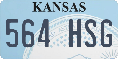 KS license plate 564HSG