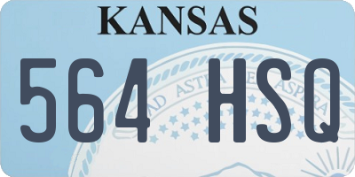 KS license plate 564HSQ
