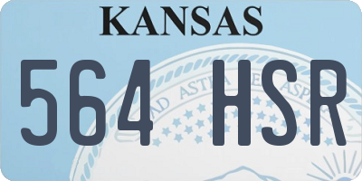 KS license plate 564HSR