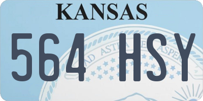 KS license plate 564HSY