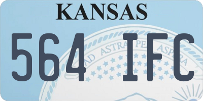 KS license plate 564IFC