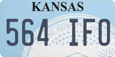 KS license plate 564IFO