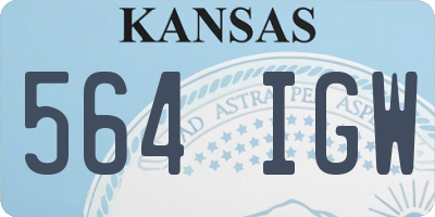 KS license plate 564IGW