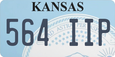 KS license plate 564IIP