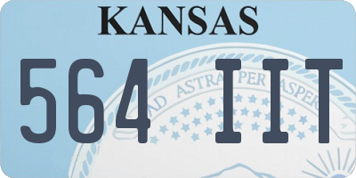 KS license plate 564IIT