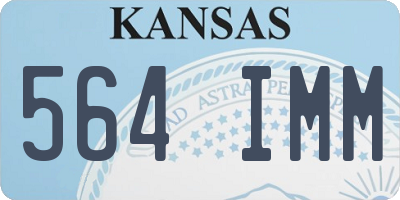 KS license plate 564IMM