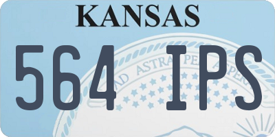 KS license plate 564IPS