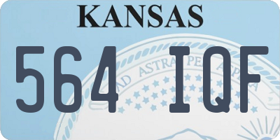 KS license plate 564IQF