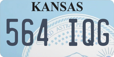 KS license plate 564IQG